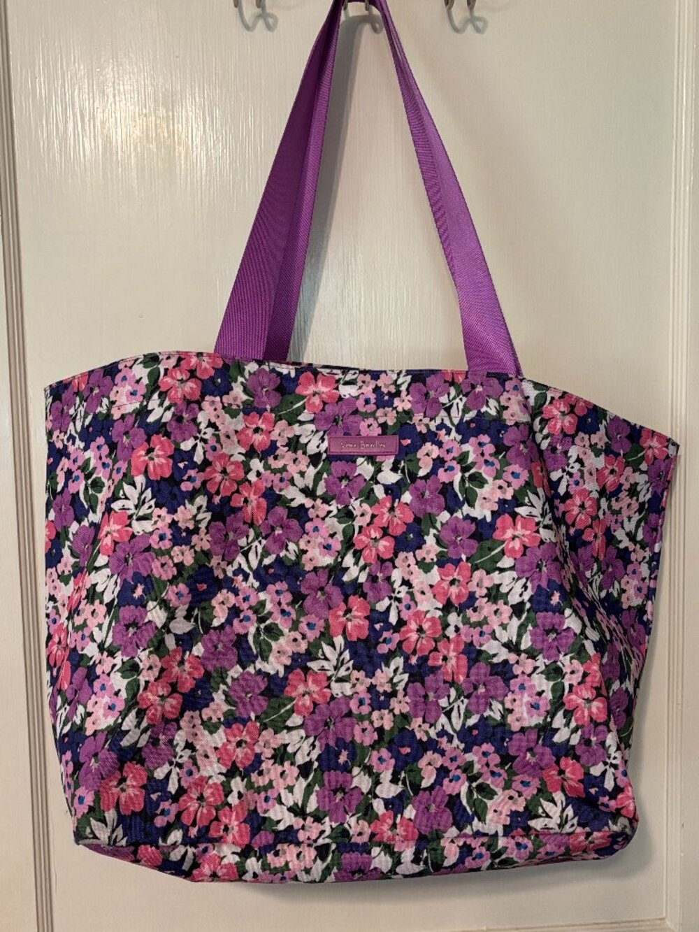 Vera Bradley Lighten Up Large Travel Tote Bag Carry On Overnight Pink Floral